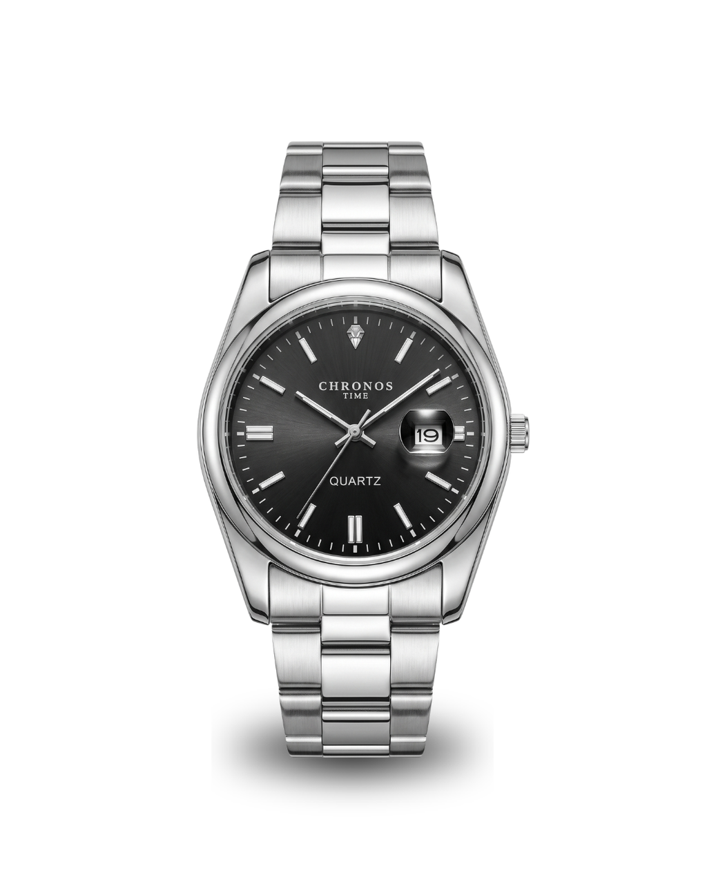 CHRONOS TIME CH08 Herren-Quarzuhr - Silber-Schwarz