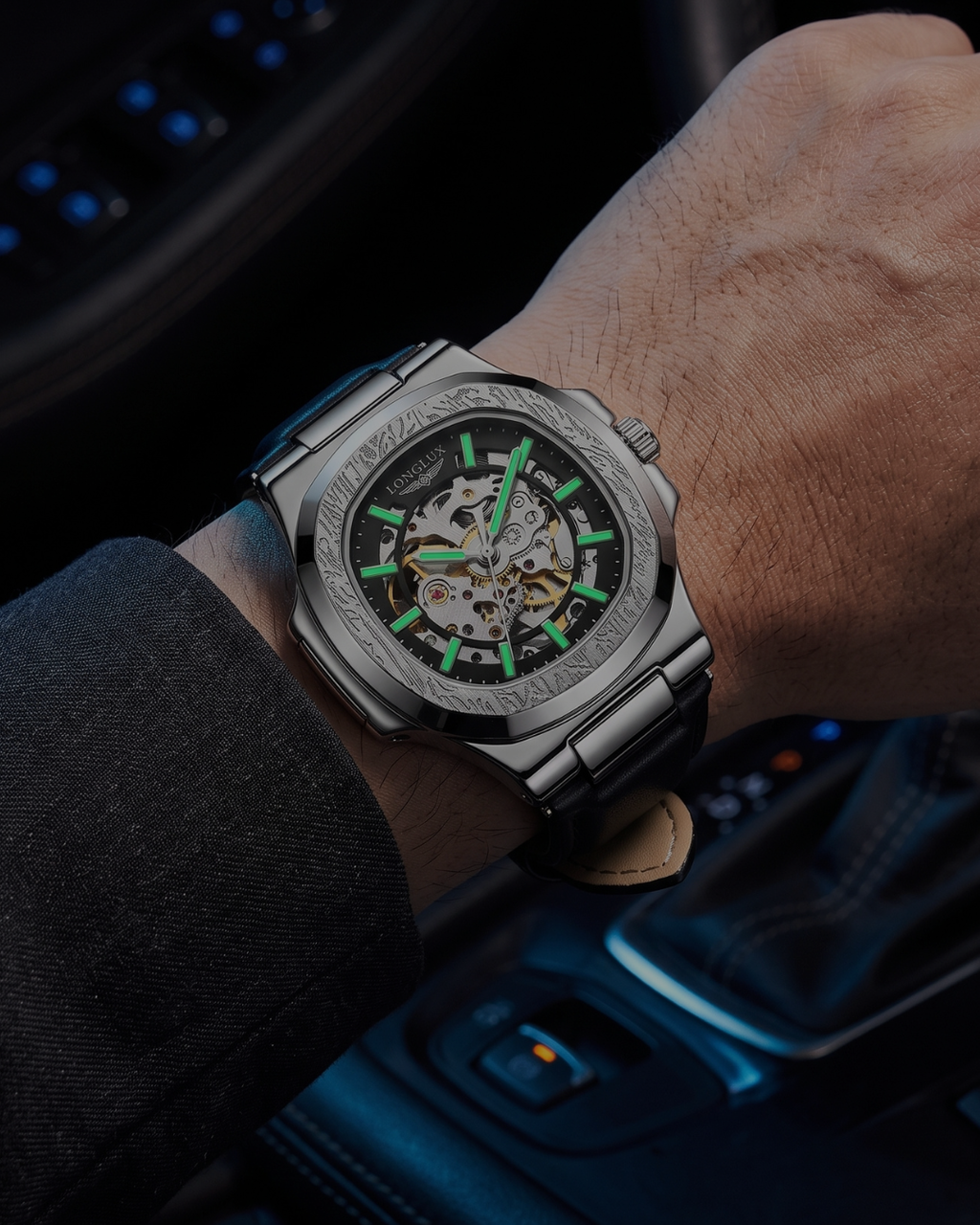 LONGLUX 8057P Automatik-Herrenuhr