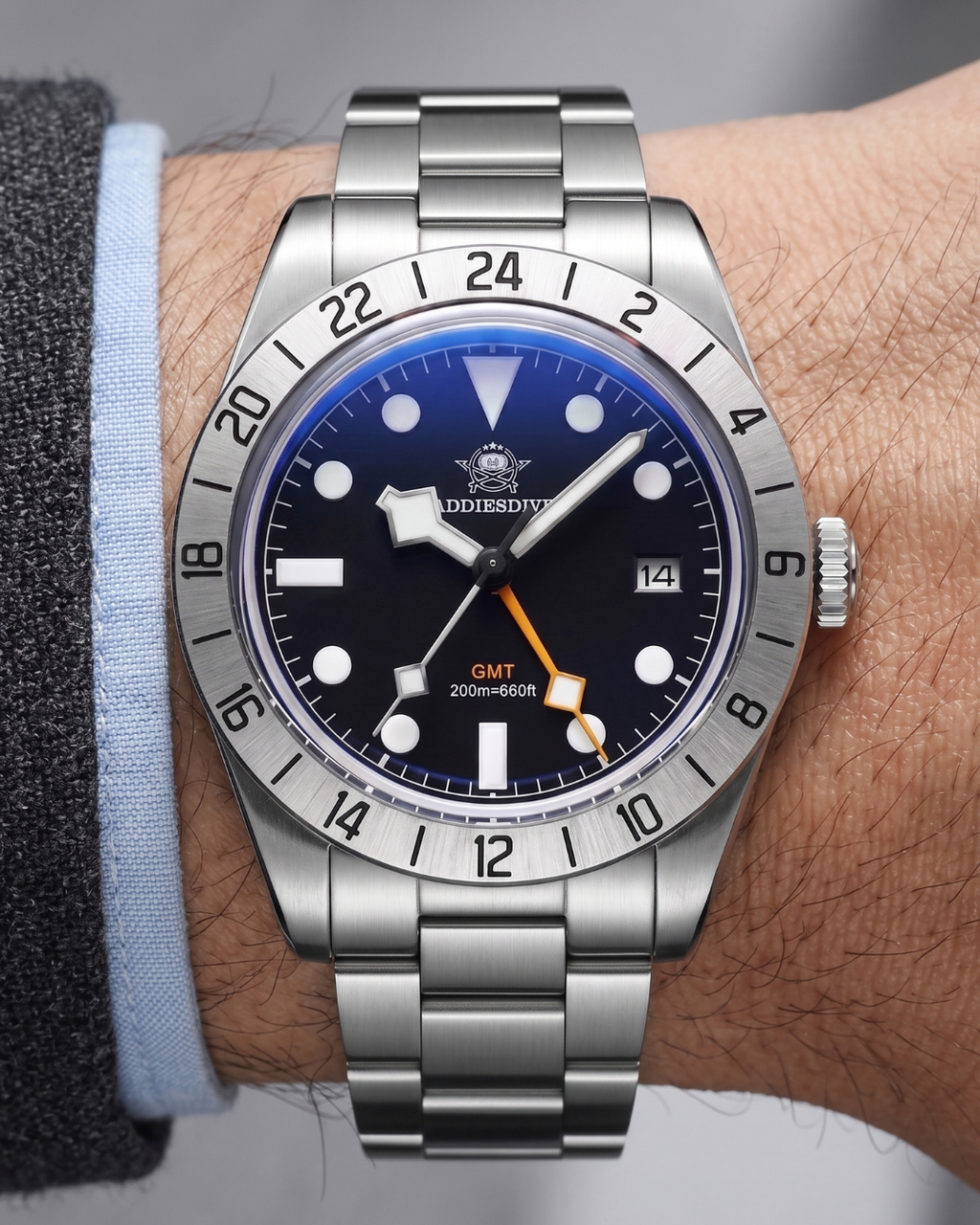 ADDIESDIVE AD2035 Herren-GMT-Quarzuhr