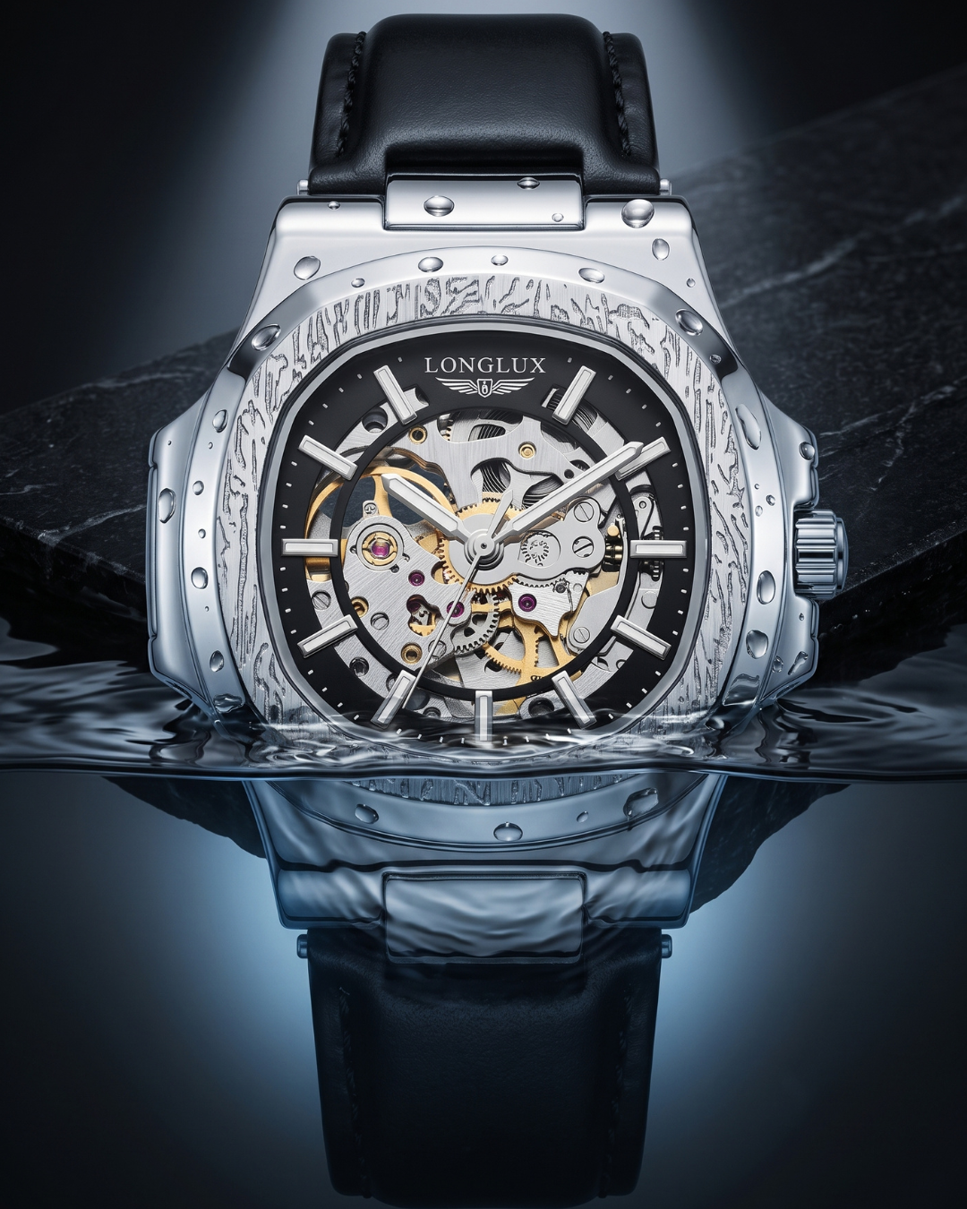 LONGLUX 8057P Automatik-Herrenuhr