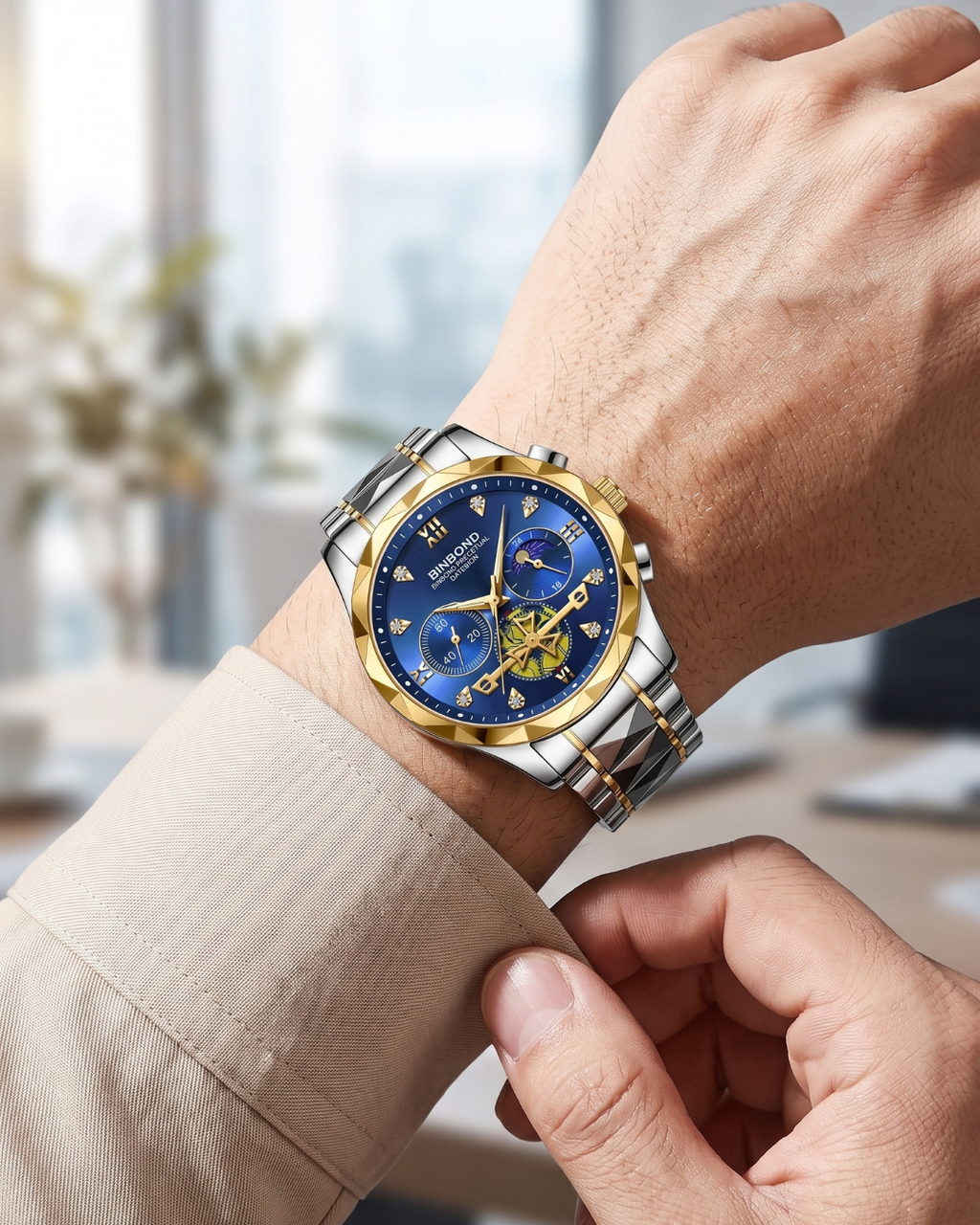 BINBOND B1236 Herren-Chronograph von POEDAGAR