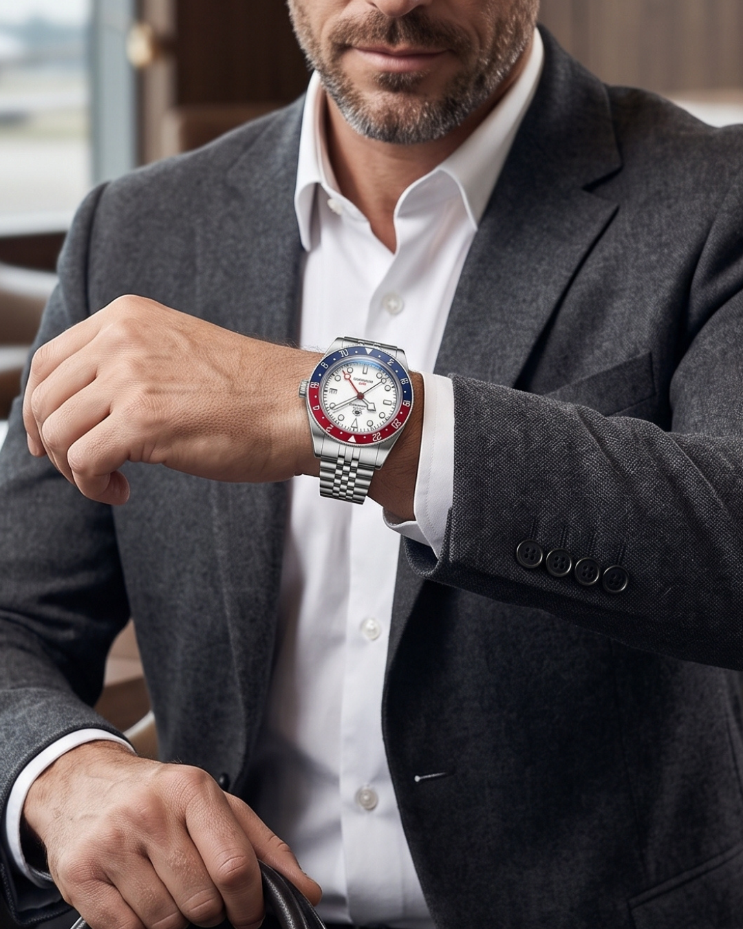ADDIESDIVE AD2044 Herren-GMT-Quarzuhr