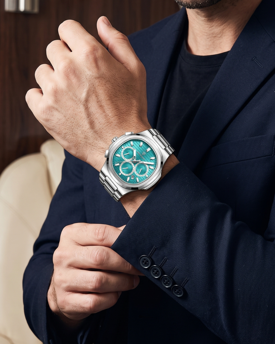 POEDAGAR 834 Herren-Chronograph