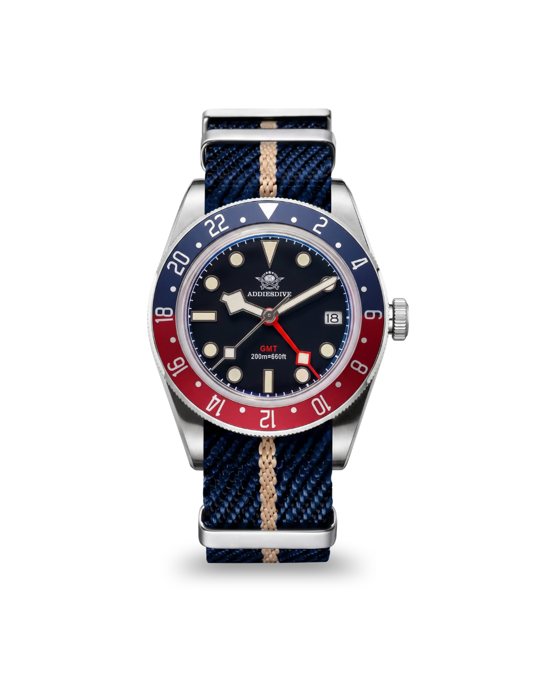 ADDIESDIVE AD2044 Herren-GMT-Quarzuhr