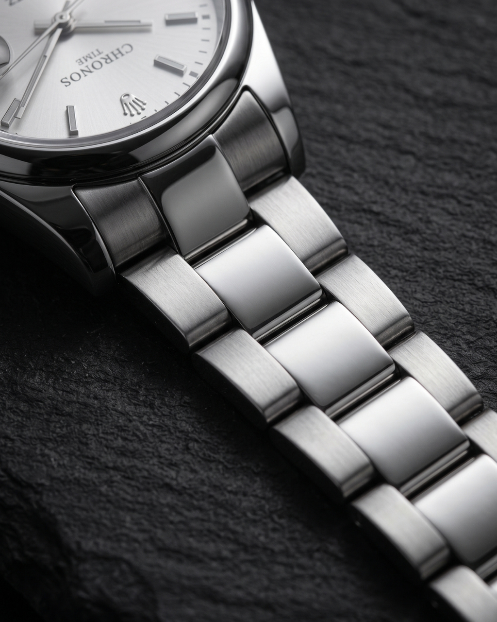 CHRONOS TIME CH08 Herren-Quarzuhr - Silber-Weiß