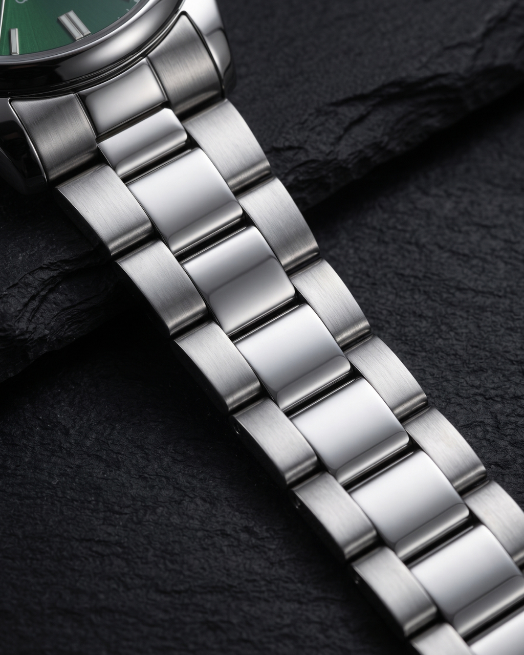 CHRONOS TIME CH08 Herren-Quarzuhr - Silber-Grün