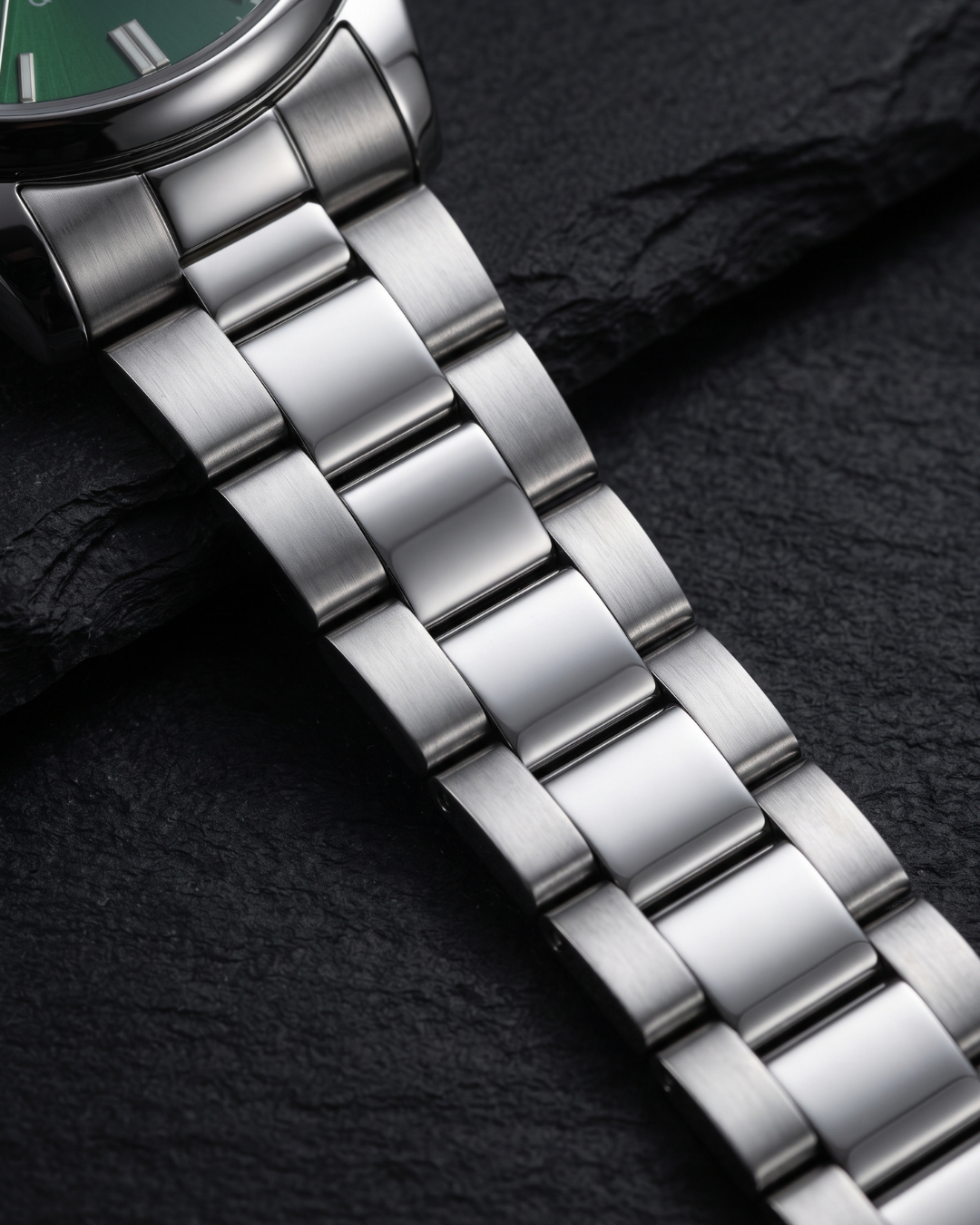 CHRONOS TIME CH08 Herren-Quarzuhr - Silber-Grün
