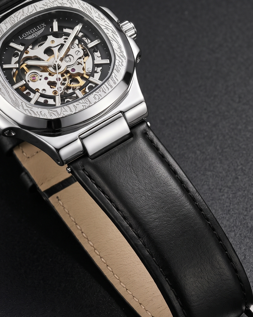 LONGLUX 8057P Automatik-Herrenuhr