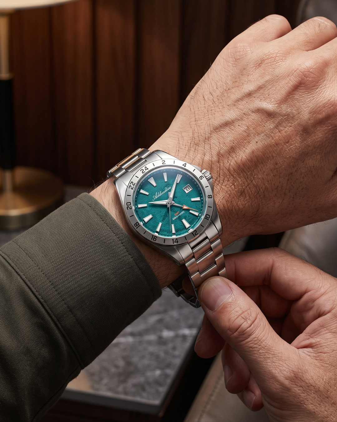 ADDIESDIVE AD2063 Herren-GMT-Quarzuhr