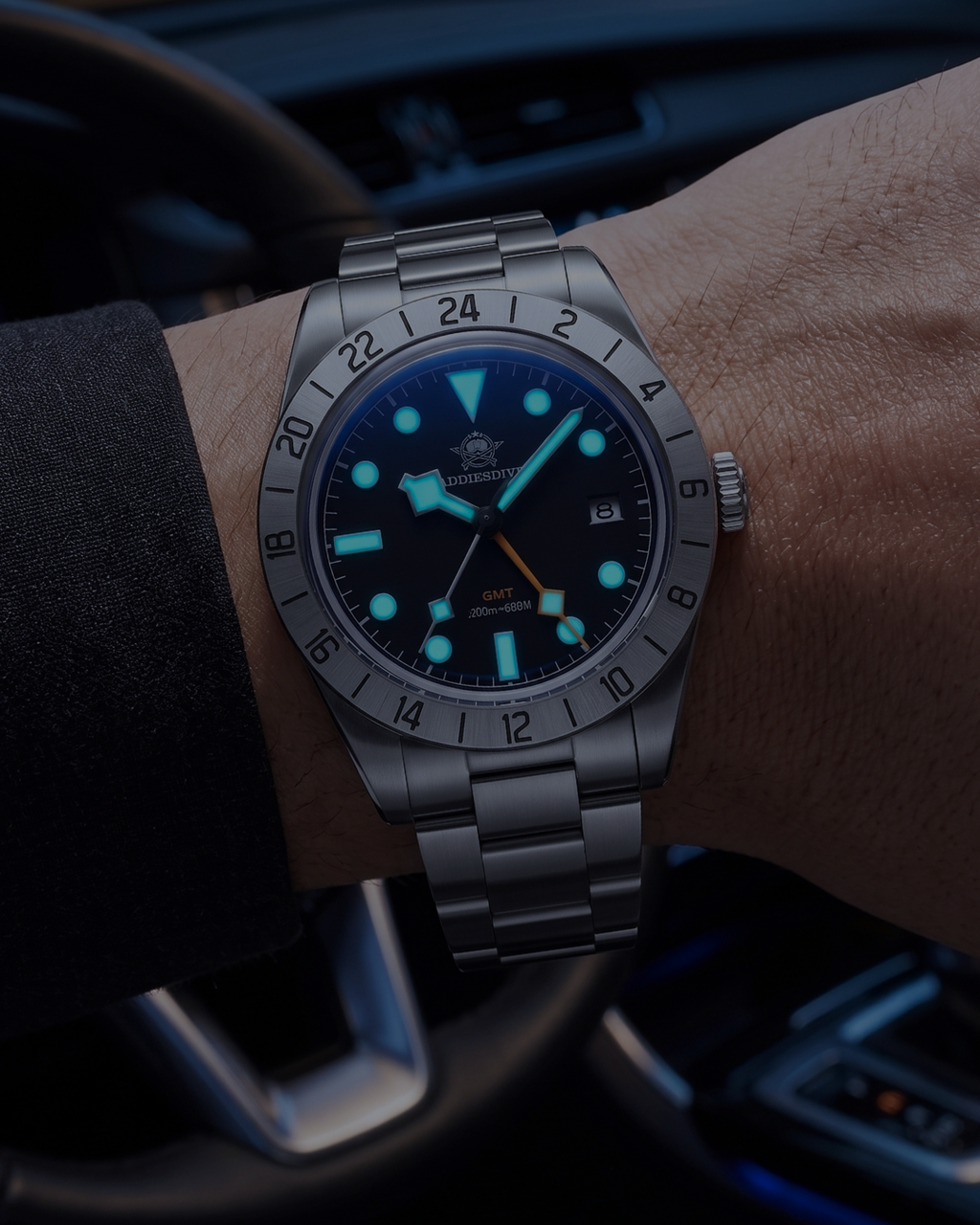 ADDIESDIVE AD2035 Herren-GMT-Quarzuhr