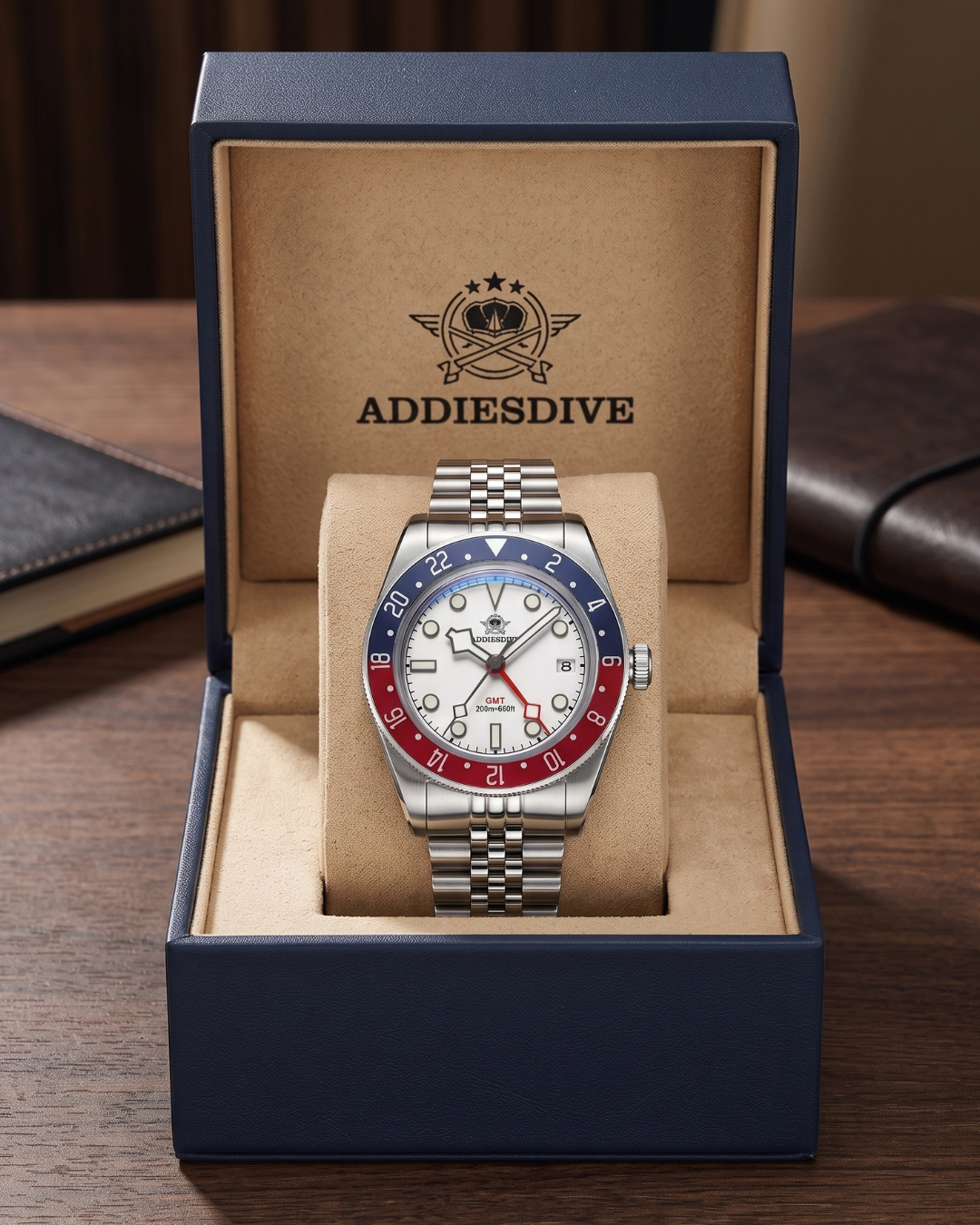 ADDIESDIVE AD2044 Herren-GMT-Quarzuhr