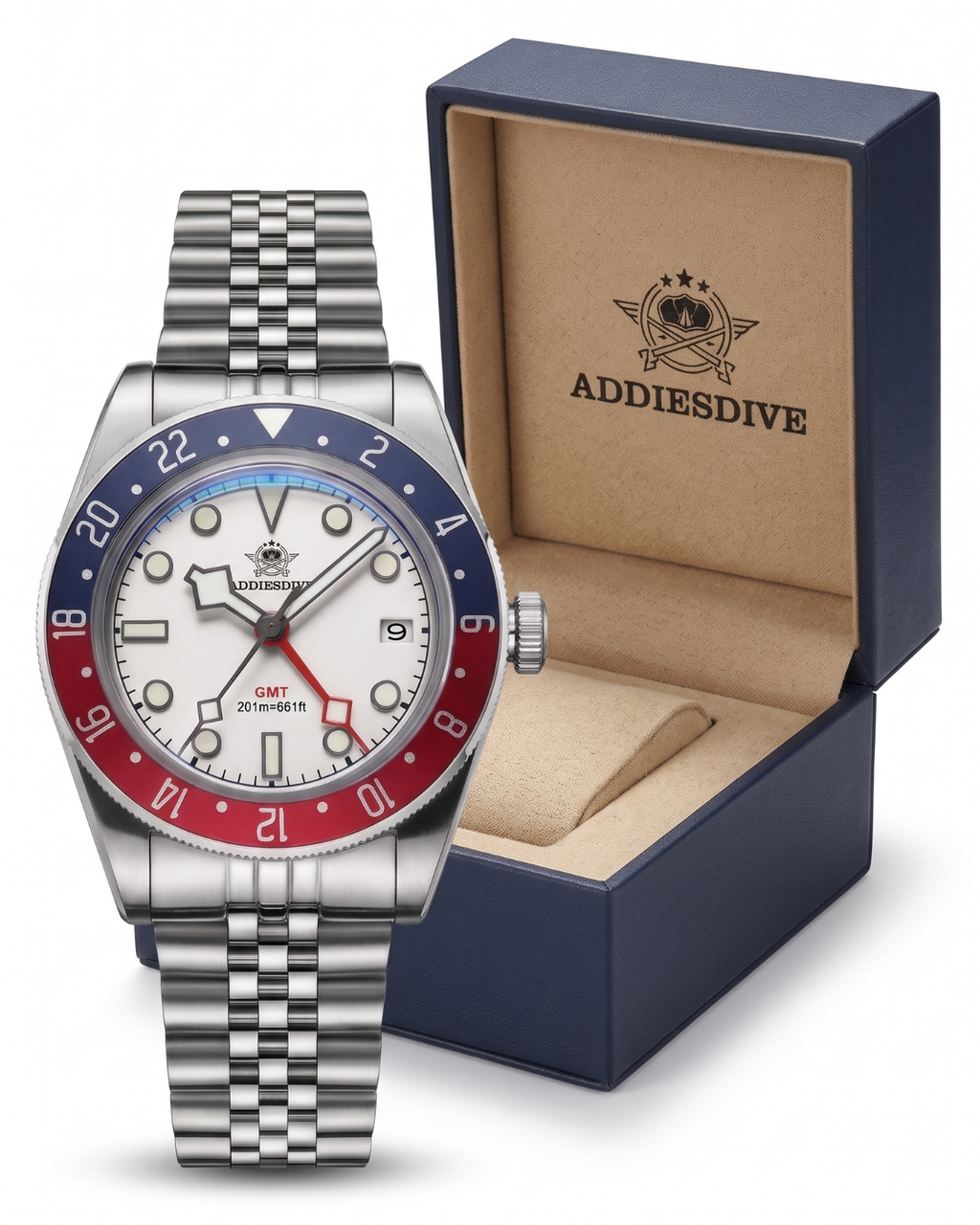 ADDIESDIVE AD2044 Herren-GMT-Quarzuhr
