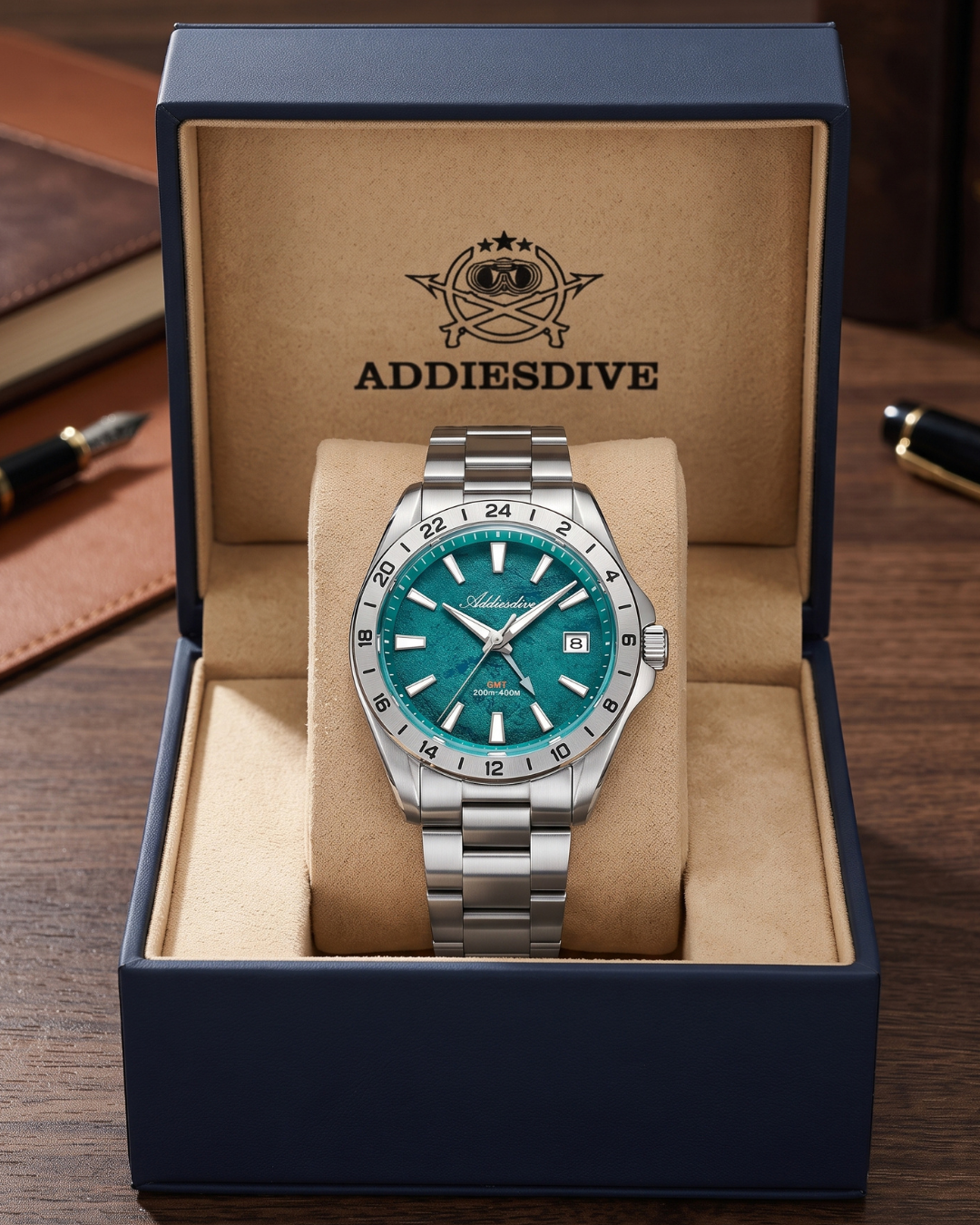ADDIESDIVE AD2063 Herren-GMT-Quarzuhr