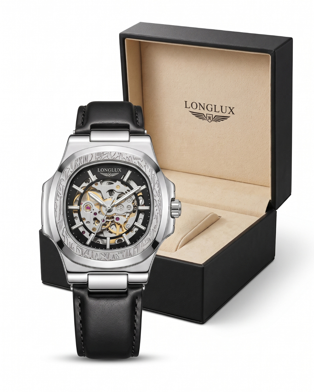 LONGLUX 8057P Automatik-Herrenuhr